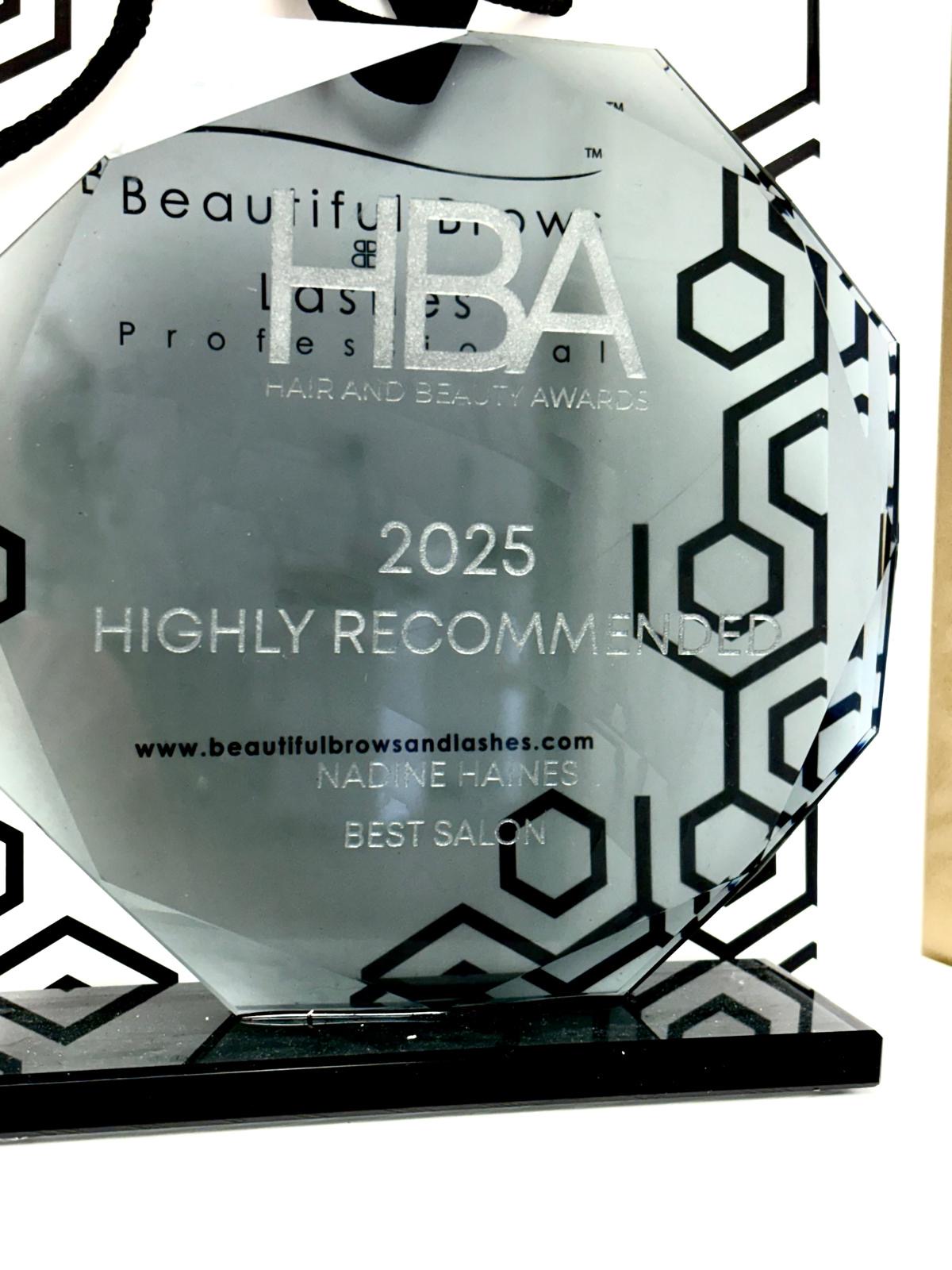 HBA Highly Recommended award for Nadine Haines